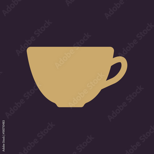 The cup icon. Tea symbol. Flat