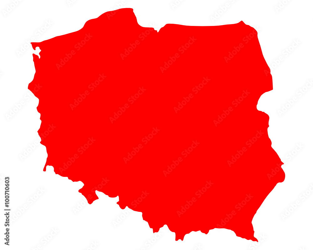 Fototapeta Karte von Polen