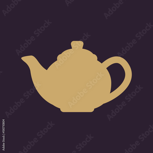 The teapot icon. Tea symbol. Flat