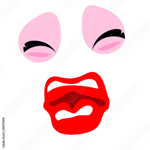 kissing face girl with makeup