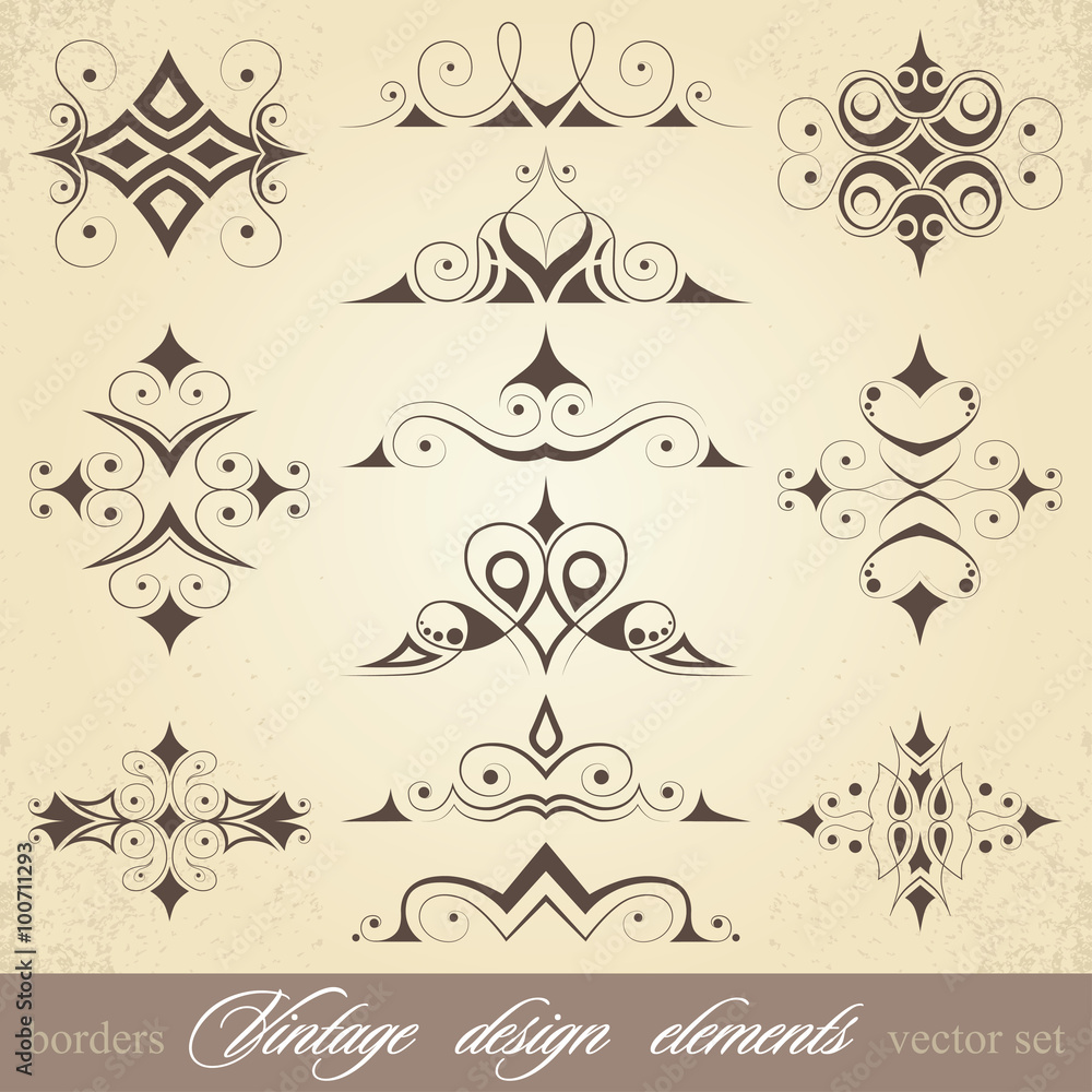 Naklejka premium vintage elements