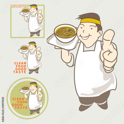 Asian Chef acting present clean food good taste