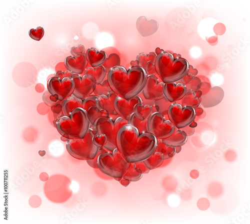 Valentines Day Heart Backgr...