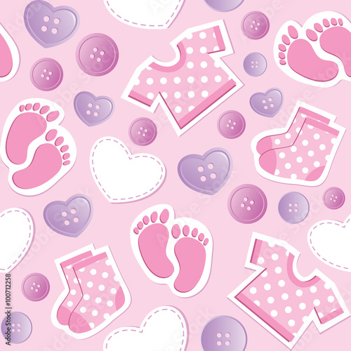 baby pink seamless pattern