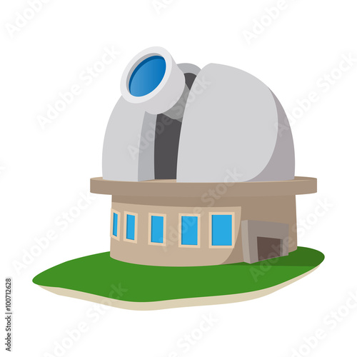 Observatory station cartoon icon