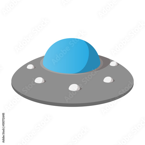 Ufo spaceship cartoon icon 