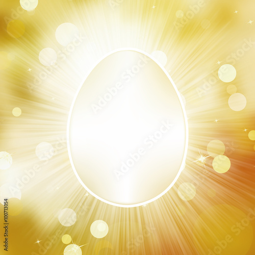 Easter frane egg greeting card. EPS 10 photo