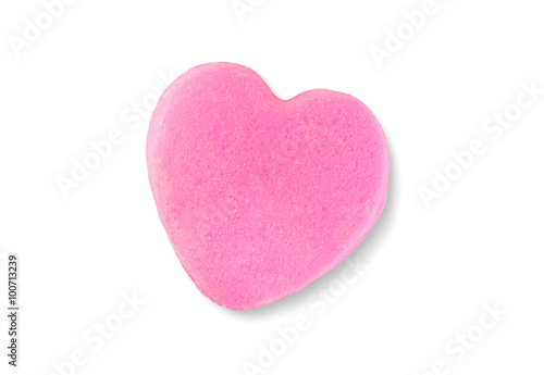 Valentine's Day Candy Heart Isolated on White Background