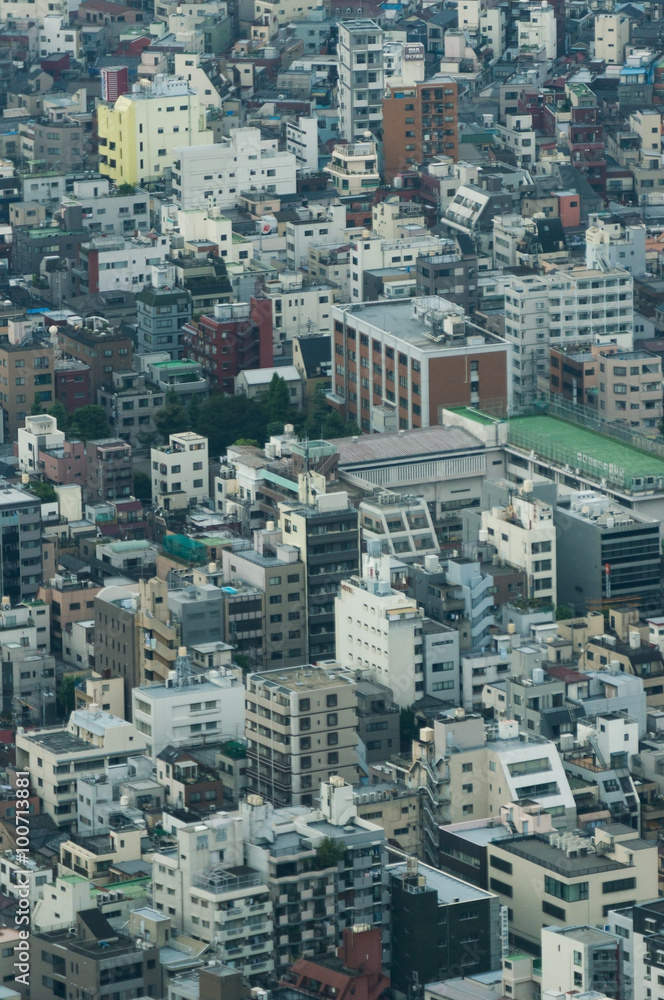City block in Tokyo from a height City block in Tokyo from a height