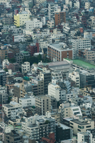 City block in Tokyo from a height