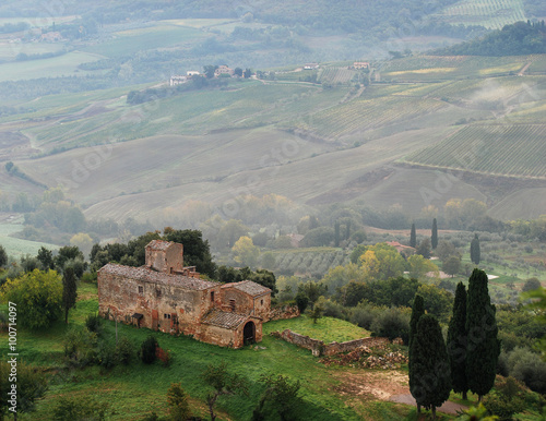 Wallpaper Mural View of the fields in Tuscany. Montepulciano. Italy. Torontodigital.ca