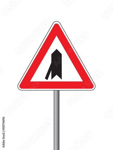 intersection sign - left