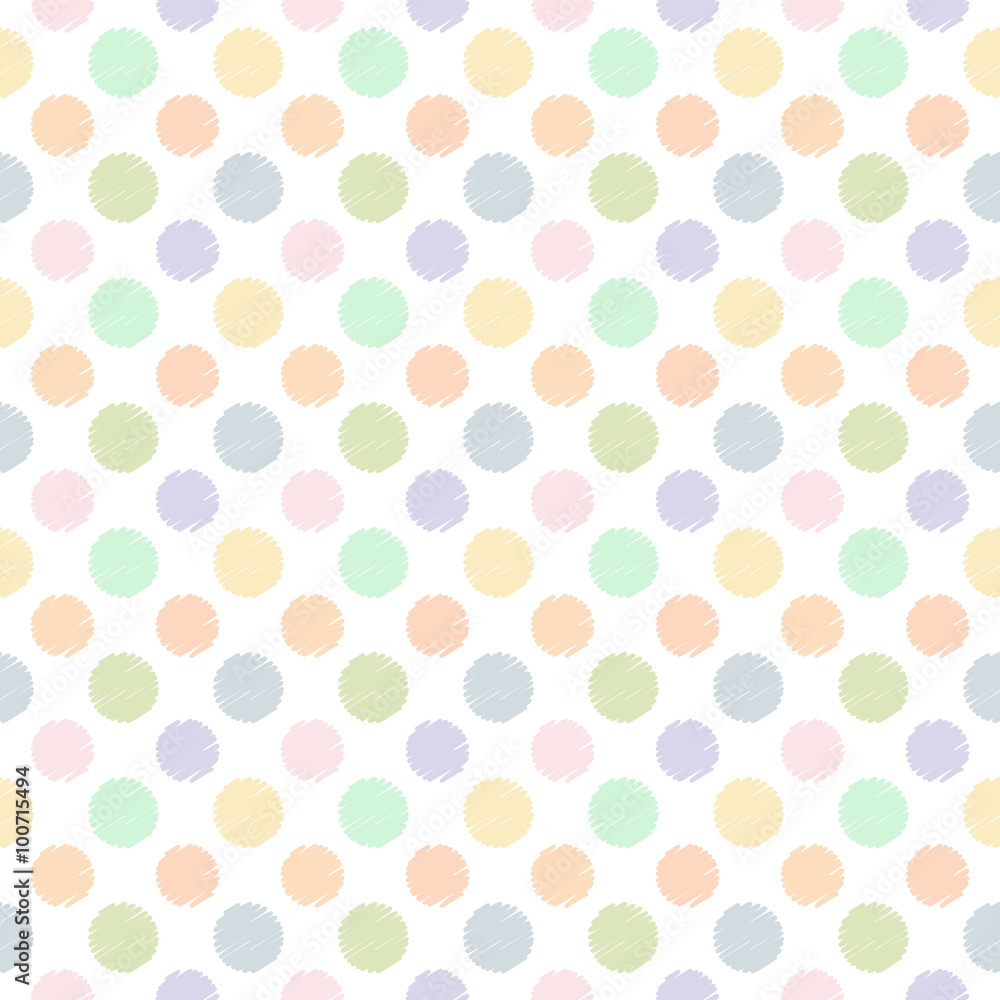 Seamless pattern with polka dots
