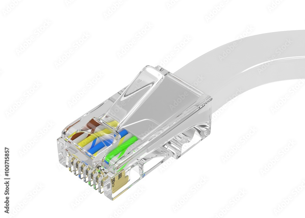 wire rj-45 on a white background, isolated wire rj-45 on a white background, isolated