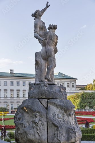 Mirabell garden statue in Salzburg, Austria