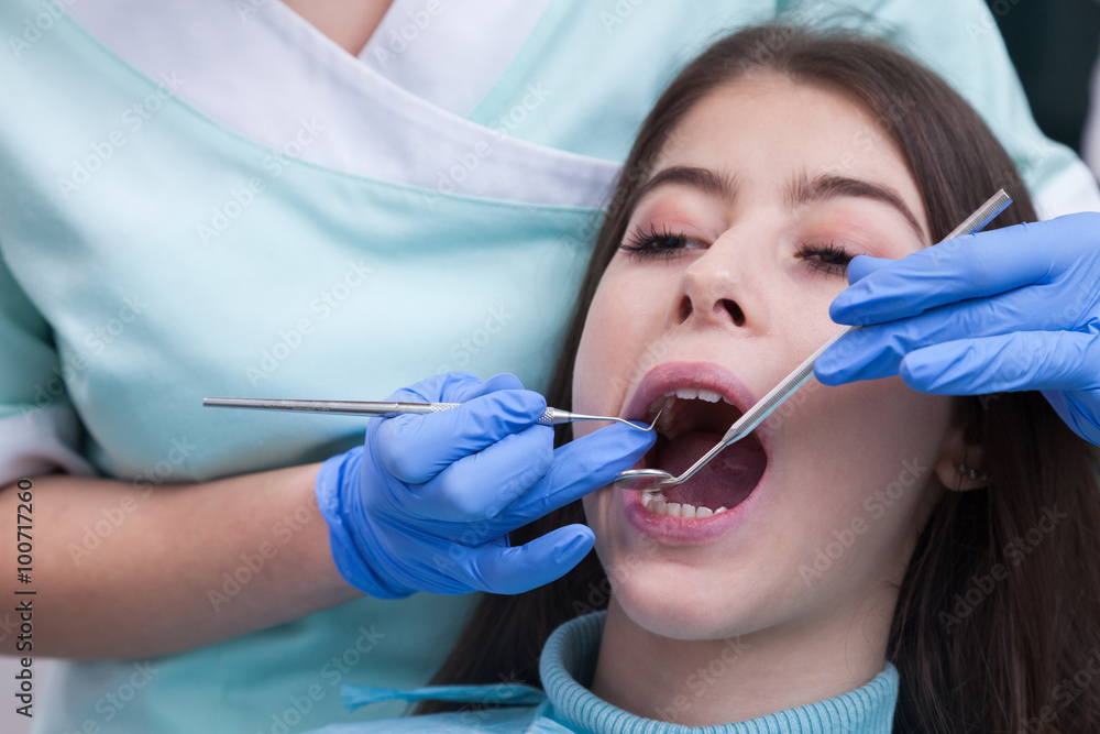 Young woman at the dental office. Young woman at the dental office.