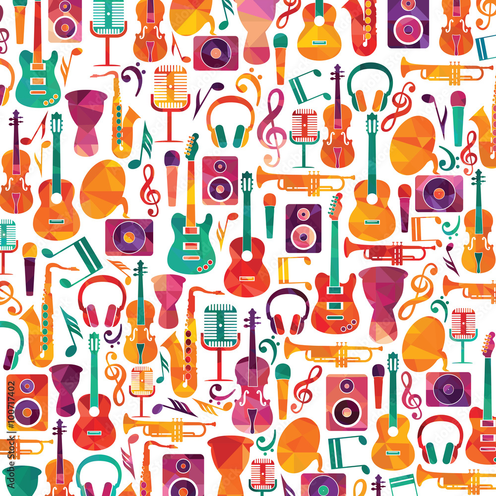 Naklejka premium Music background. Vector illustration