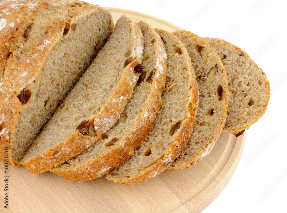 Cob Bread Loaf On Wood Bread Board