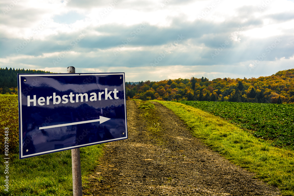 Obraz premium Schild 57 - Herbstmarkt