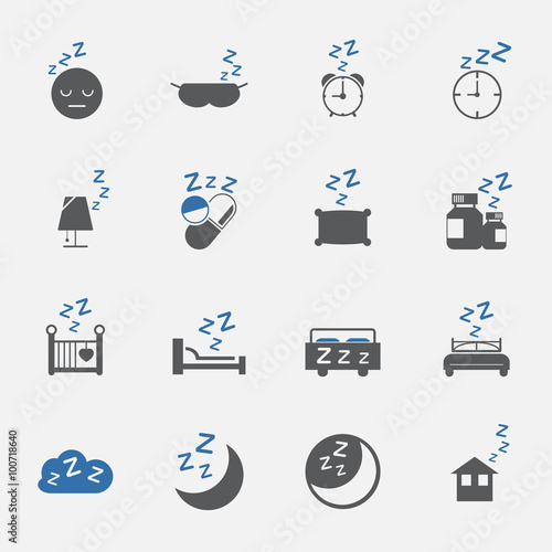 two tone sleep and lifestyle icons set.vector . illustration