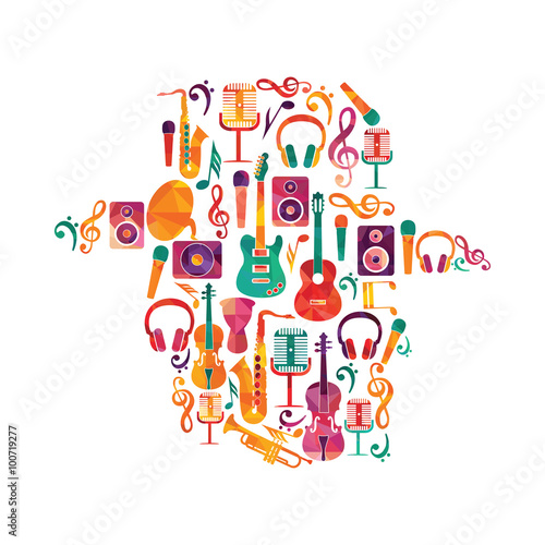 Music background. Vector illustration