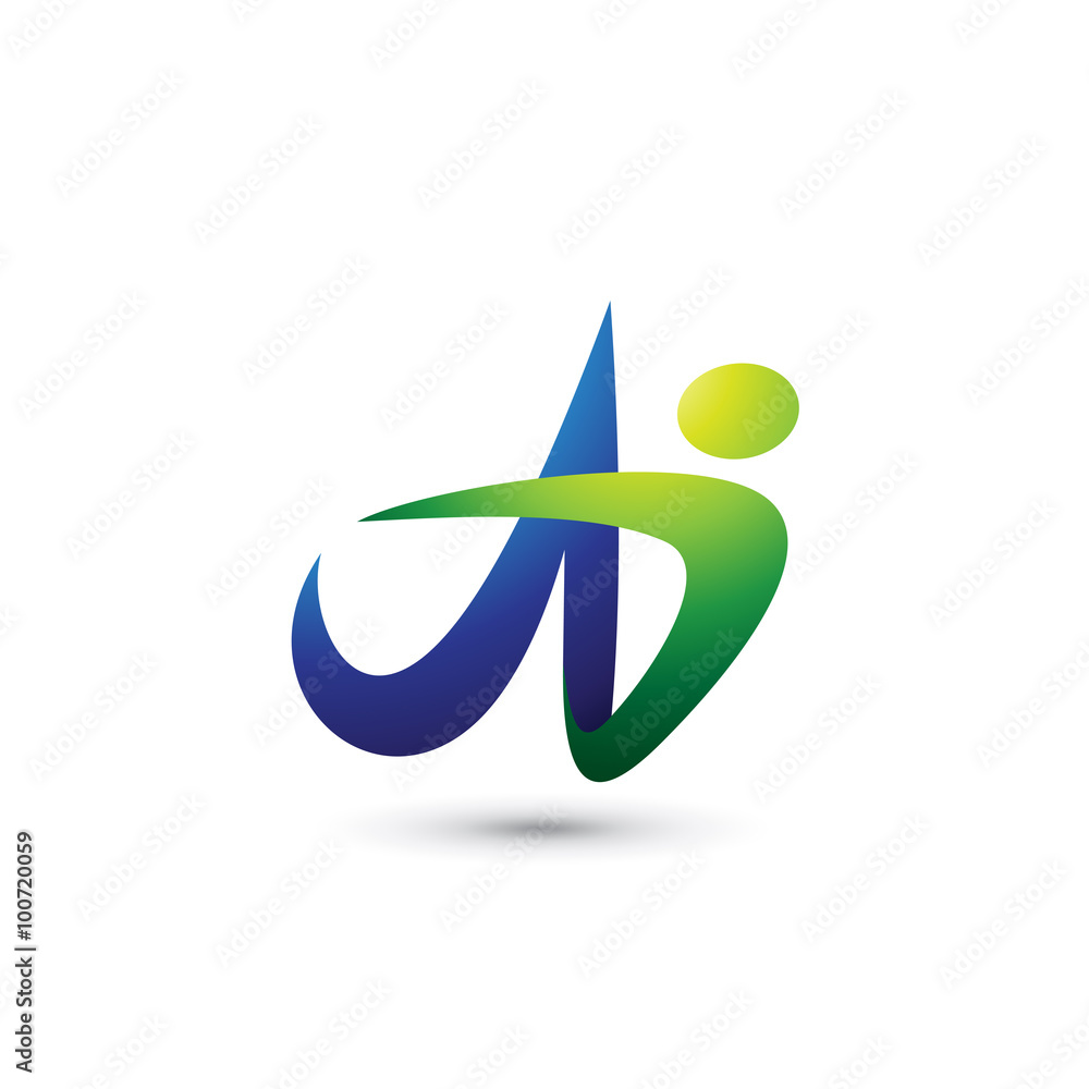 People Letter A Logo People Letter A Logo