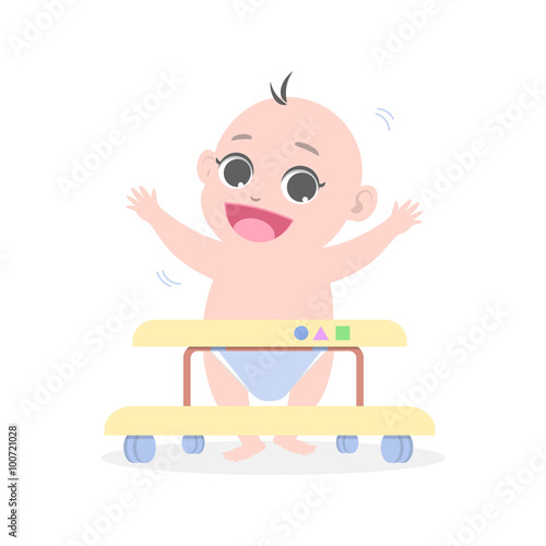 baby learns to walk by means of Baby walker