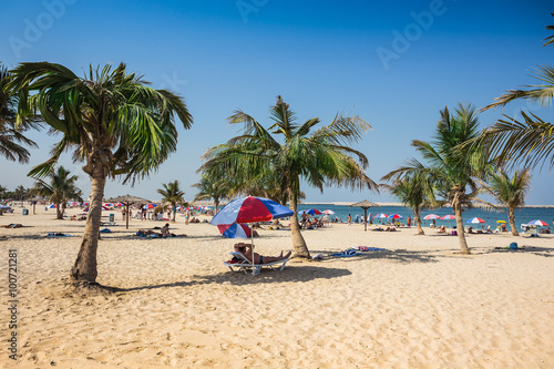 Beautiful Beach with palm tree © Oleg Zhukov