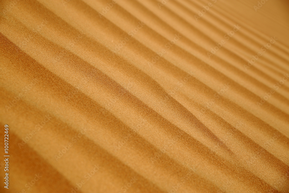 Close up of a sand ripples at sunset, Rub al Khali or Empty Quarter, Oman Close up of a sand ripples at sunset, Rub al Khali or Empty Quarter, Oman