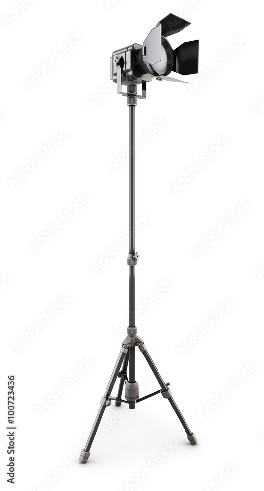 Illuminator with diffuser Studio isolated on white background. S Illuminator with diffuser Studio isolated on white background. S