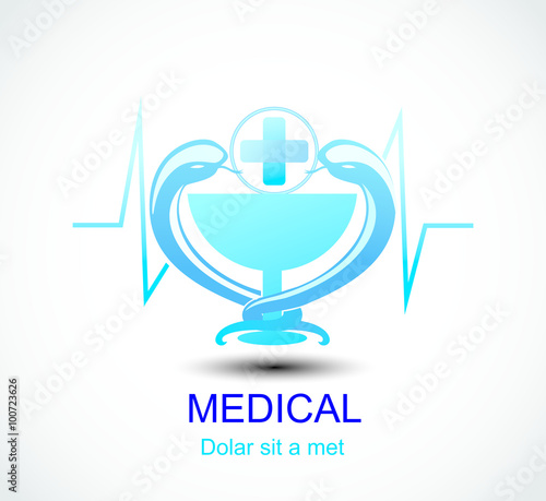 Medical pharmacy logo design template.- vector illustrator