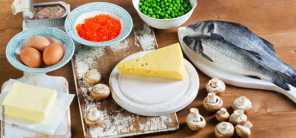 Foods highest in Vitamin D. Healthy diet eating. Foods highest in Vitamin D. Healthy diet eating.
