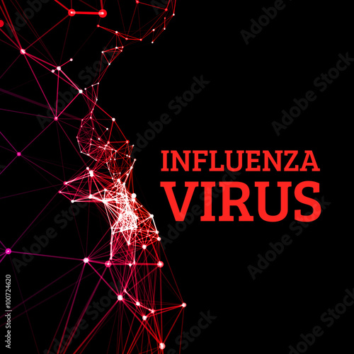 Influenza virus vector illustration