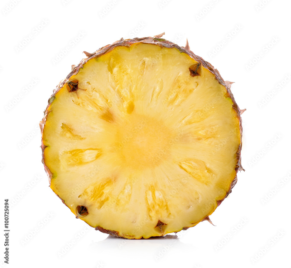 pineapple with slices isolated pineapple with slices isolated