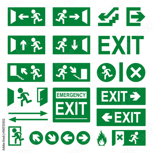 Emergency Exit Icons