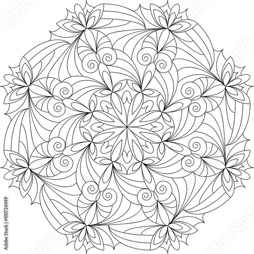Mandala, Vorlage Malbuch für Erwachsene, Meditationshilfe, zur Ruhe kommen