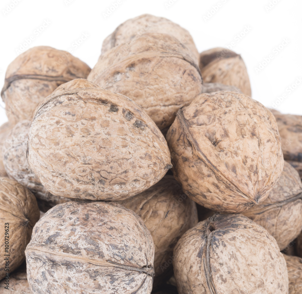 whole walnuts isolated on white background whole walnuts isolated on white background