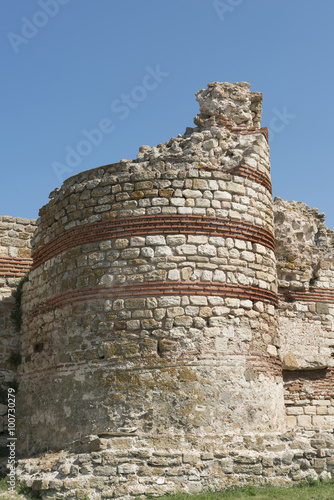 ancient Byzantine church detail in Nessebar, Bulgaria