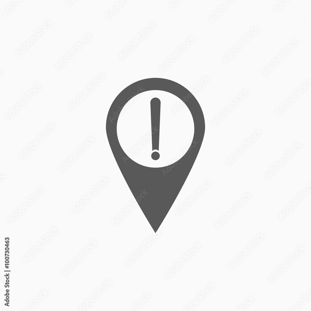exclamation pin icon exclamation pin icon