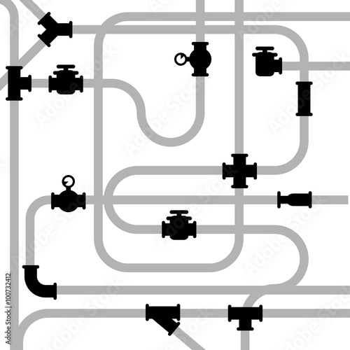 Pipeline junctions with valves and stopcock