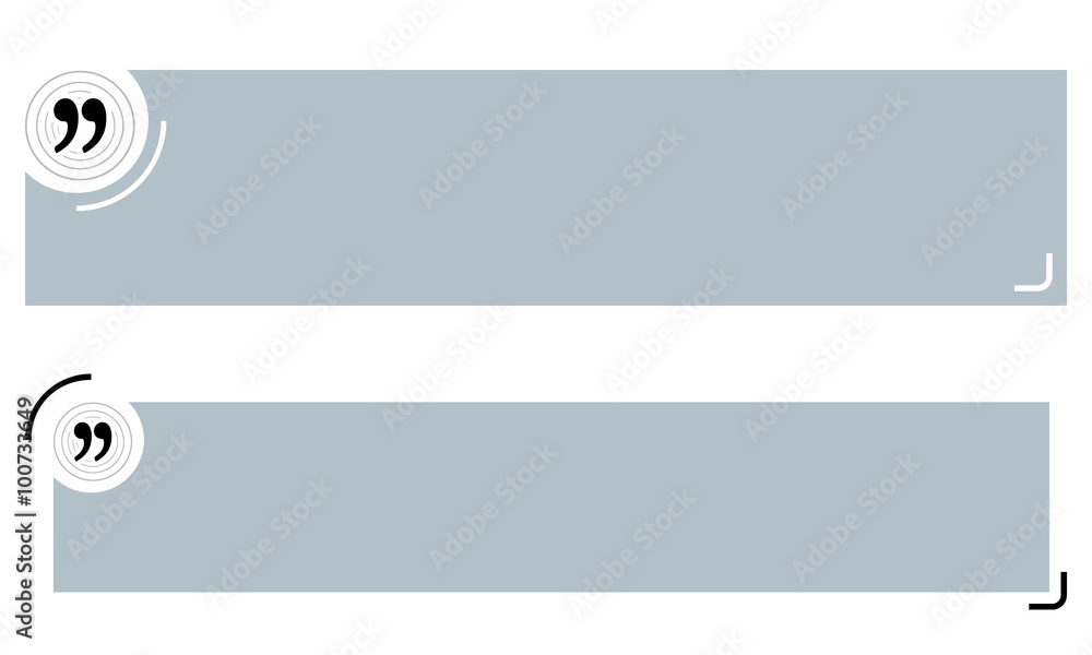 Simple banners for your text and quotation mark Simple banners for your text and quotation mark