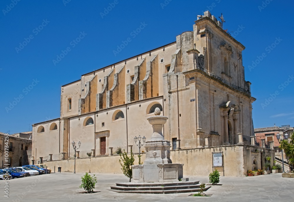 Church San Sebastiano in the  Ferla, eastern Sicily, Italy