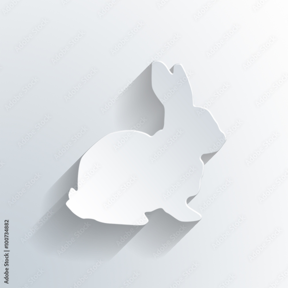 White Easter Bunny Rabbit Card Background White Easter Bunny Rabbit Card Background