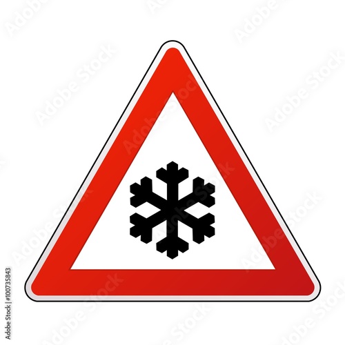 Glatteis Schild