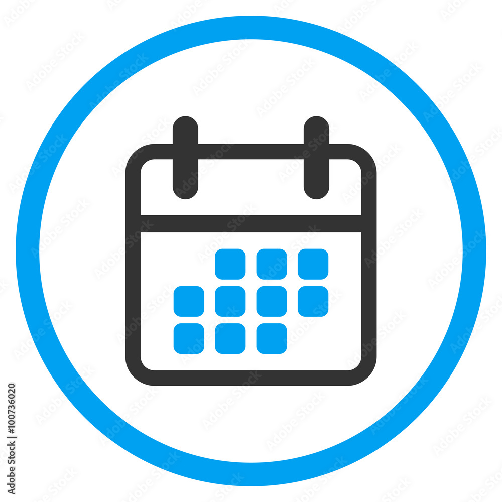 Appointment Month vector icon. Style is bicolor flat circled symbol ...