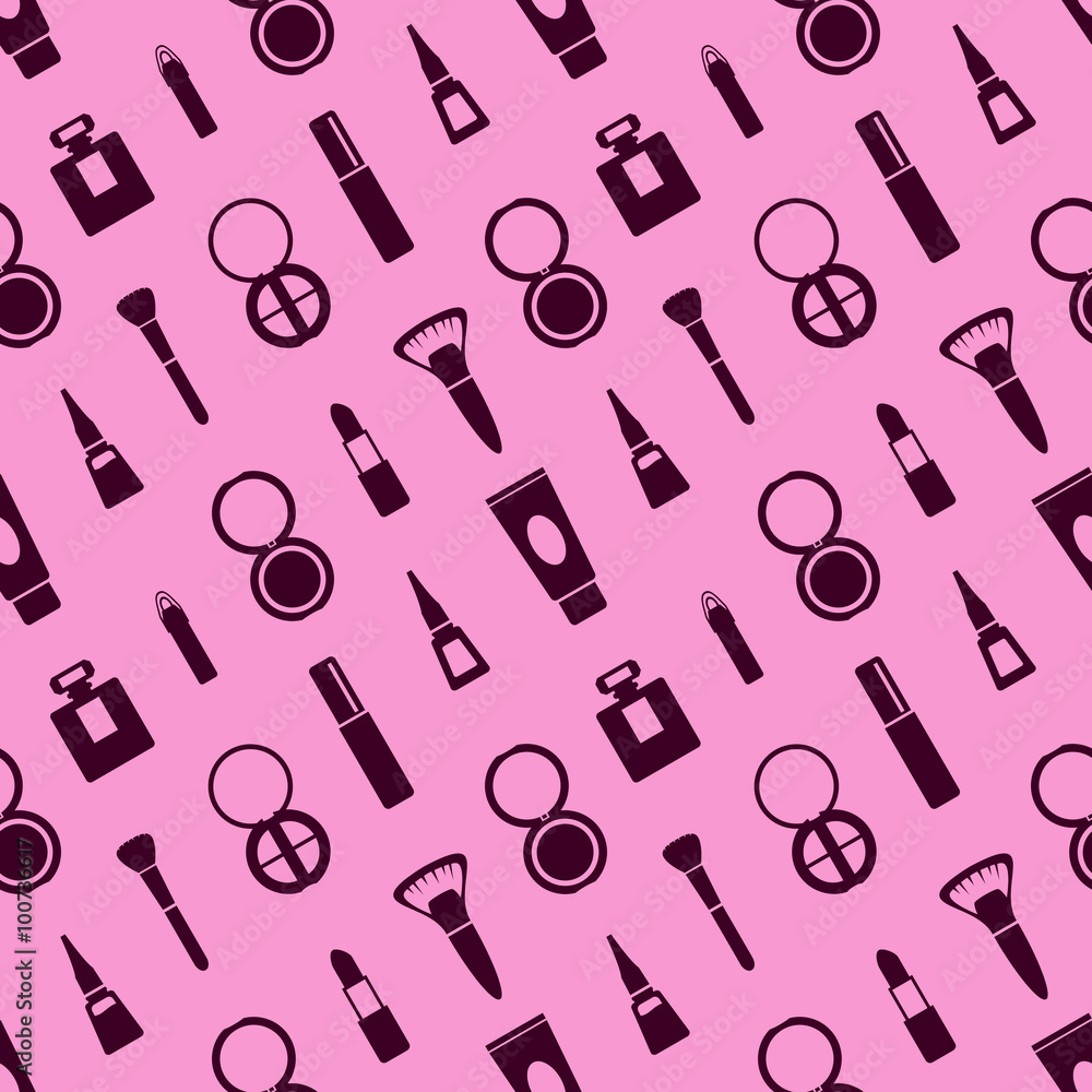 cosmetics vector pattern, seamless background for web page or wrapping. cosmetics vector pattern, seamless background for web page or wrapping.