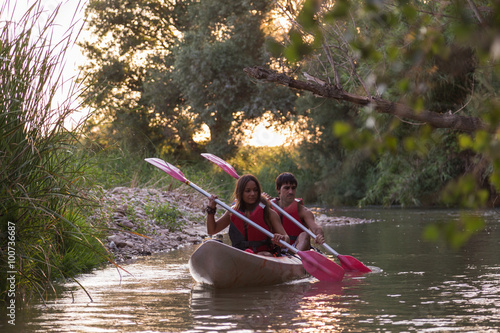 couple in kayak