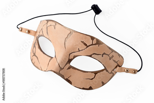 Leather Carnival half mask at Steampunk style