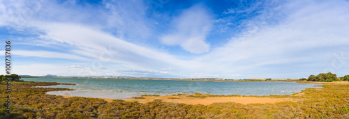 Panorama of the lake on the Mar Menor. Region of Murcia. Spain