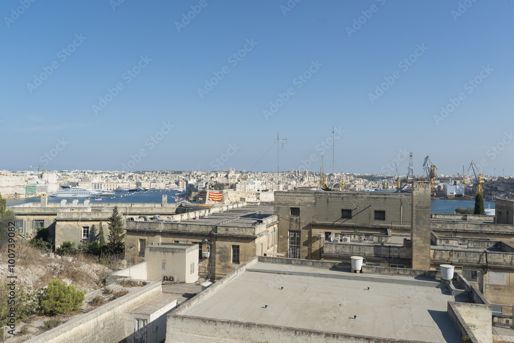 view on Valletta city in Malta island